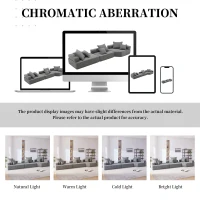 Oversized Modular Sectional Sofa with 3-Piece Free Combination, Convertible Sleeper Couch for Living Room, 151.5" L x 47.5" W x 24.5" H, Gray(m-9)