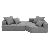 Oversized Modular Sectional Sofa with 2-Piece Free Combination, Spacious Sofa Bed for Living Room, 103.5" L x 47.5" W x 24.5" H, Gray(m-13)