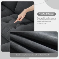 100" Modern L-Shaped Convertible Sectional Sofa with Free Pillows, 4-Seat Sofa for Living Room, 100″ L x 59″ W x 34″ H, Dark Gray(m-4)