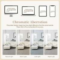 110" x 62" Modern L-Shaped Convertible Sectional Sofa with Free Pillows, 5-Seat Furniture for Living Room, 110″ L x 62″ W x 34″ H, Beige(m-7)
