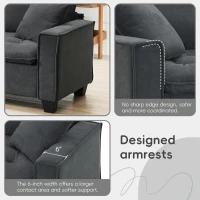 100" Modern L-Shaped Convertible Sectional Sofa with Free Pillows, 4-Seat Sofa for Living Room, 100″ L x 59″ W x 34″ H, Dark Gray(m-5)