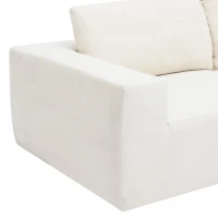 116" Modular L-Shaped Sectional Sofa with 5-Piece Free Combination, Luxury Foam-Filled Sleeper Sofa Bed, 116″ L x 116″ W x 30″ H, Beige(m-10)