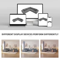 116" Modular L-Shaped Sectional Sofa with 5-Piece Free Combination, Luxury Foam-Filled Sleeper Sofa Bed, 116″ L x 116″ W x 30″ H, Gray(m-5)