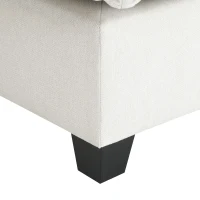 109" x 57" Modern Sectional Cloud Sofa with Console, USB Charging Port, Cup Holder, 4-Seat Chenille Couch for Living Room, Beige(m-12)