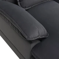 Modern U-Shaped 6-Seat Sectional Sofa with Chaise Lounge, Upholstered Sleeper Couch with Waist Pillows, 110″ L x 55″ W x 33″ H, Gray(m-9)