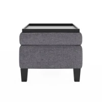 87" Modern Sectional Sofa with Coffee Table, Ottoman, Armrests, 6 Pillows, 6-Seat Couch for Living Room, 87″ L x 87″ W x 30″ H, Gray(m-11)