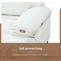 112" Granular Velvet U-Shaped Sofa with Double Chaise, 6-Seat Sofa Bed, Indoor Furniture for Living Room, 112″ L x 56″ W x 35″ H, Beige(m-6)