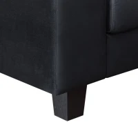 110" x 85" Modern U-Shape Velvet Corner Sectional Sofa with Lots of Pillows, Elegant and Functional Indoor Furniture, for Living Room, Black(m-10)