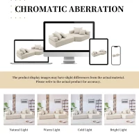 Oversized Modular Sectional Sofa with 2-Piece Free Combination, Spacious Sofa Bed for Living Room, 103.5" L x 47.5" W x 24.5" H, Beige(m-9)