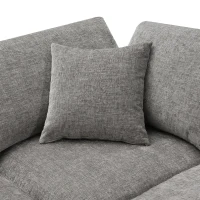 130" x 65" Modern Modular Cloud Sofa Bed with Ottoman, 6-Seat, Convertible U Shaped Sofa for Living Room, Apartment, Gray(m-9)