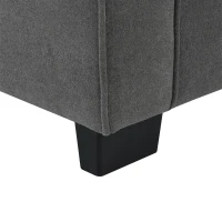 89" L-Shaped Upholstered Indoor Furniture with Double Cushions, 5-Seat Cloud Corner Couch for Living Room, 89″ L x 89″ W x 34″ H, Gray(m-10)