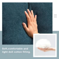 109" U-Shaped Chenille Modular Sectional Sofa with Adjustable Armrests and Backrests, 6-Seat Reversible Sofa, 109″ L x 55″ W x 33″ H, Blue(m-6)