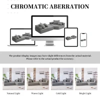 Oversized Modular Sectional Sofa with 2-Piece Free Combination, Spacious Sofa Bed for Living Room, 103.5" L x 47.5" W x 24.5" H, Gray(m-9)
