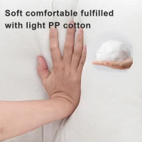 Modern U-Shaped 6-Seat Sectional Sofa with Chaise Lounge, Upholstered Sleeper Couch with Waist Pillows, 110″ L x 55″ W x 33″ H, White(m-7)