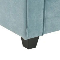 100" Modern L-Shaped Convertible Sectional Sofa with Free Pillows, 4-Seat Sofa for Living Room, 100″ L x 59″ W x 34″ H, Light Blue(m-11)