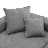 156" Oversized Modular U-Shaped Sectional Sofa with 4 Pieces Free Combination, Convertible Sleeper Couch for Living Room, Gray(m-10)