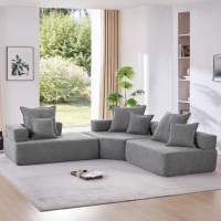 Oversized Modular L Shaped Sectional Sofa with 3-Piece Free Combination, Convertible Couch for Living Room, 103.5" L x 95.5" W x 24.5" H, Gray(m-1)