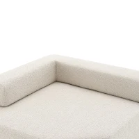 Corner Frame for Oversized Modular U Shaped Sectional Sofa, Spacious Foam-Filled Sofa Bed for Living Room, 47.5" L x 47.5" W x 24.5" H, Beige(m-9)