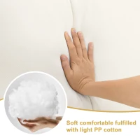 90" Modern L-Shape 5-Seat Sectional Sofa Set with Convertible Ottoman and 2 Pillows, Linen Fabric Couch, 90″ L x 60″ W x 32″ H, Beige(m-6)