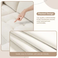 100" Modern L-Shaped Convertible Sectional Sofa with Free Pillows, 4-Seat Sofa for Living Room, 100″ L x 59″ W x 34″ H, Beige(m-4)