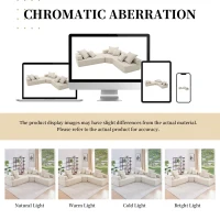 Oversized Modular L Shaped Sectional Sofa with 3-Piece Free Combination, Convertible Couch for Living Room, 103.5" L x 95.5" W x 24.5" H, Beige(m-9)