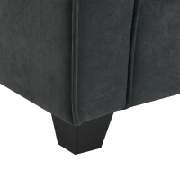 100" Modern L-Shaped Convertible Sectional Sofa with Free Pillows, 4-Seat Sofa for Living Room, 100″ L x 59″ W x 34″ H, Dark Gray(m-11)