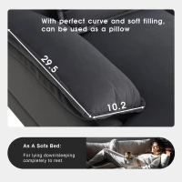 Modern U-Shaped 6-Seat Sectional Sofa with Chaise Lounge, Upholstered Sleeper Couch with Waist Pillows, 110″ L x 55″ W x 33″ H, Gray(m-6)