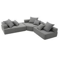 Oversized Modular L Shaped Sectional Sofa with 3-Piece Free Combination, Convertible Couch for Living Room, 103.5" L x 95.5" W x 24.5" H, Gray(m-13)