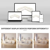 116" Modular L-Shaped Sectional Sofa with 5-Piece Free Combination, Luxury Foam-Filled Sleeper Sofa Bed, 116″ L x 116″ W x 30″ H, Beige(m-5)