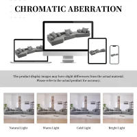 Oversized Modular Sectional Sofa with 3-Piece Free Combination, Convertible Sleeper Couch for Living Room, 156" L x 47.5" W x 24.5" H, Gray(m-9)