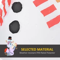 Outsunny 8.2' Inflatable Three Stacked Snowmen w/ LED Lights, Blow-Up Outdoor Christmas Display for Party(m-5)