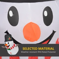 Outsunny 3.4' Inflatable Hanging Snowman w/ LED Lights, Blow-Up Outdoor Christmas Display for Party(m-5)