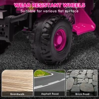 Qaba 6V Kids ATV Quad w/ Music, Forward, for 2-6 Years, Pink(m-6)