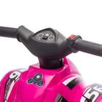 Qaba 6V Kids ATV Quad w/ Music, Forward, for 2-6 Years, Pink(m-9)