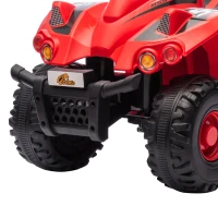 Qaba 6V Kids ATV, 4 Wheeler Quad Car w/ Music for 2-6 Years, Red(m-8)