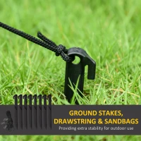 Outsunny 8FT Giant Inflatable Gingerbread Man, Christmas Blow Up Decorations with LED Lights for Indoor, Outdoor, Yard(m-7)