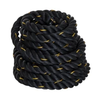 HOMCOM Battle Rope Fitness Undulation Rope Exercise - Cross Strength Training Workout 1.5 Inch Width Poly Dacron Gym Muscle Toning Metabolic Workout (40ft)(m-11)