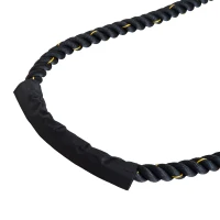 HOMCOM Battle Rope Fitness Undulation Rope Exercise - Cross Strength Training Workout 1.5 Inch Width Poly Dacron Gym Muscle Toning Metabolic Workout (40ft)(m-9)