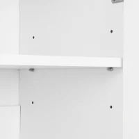 Elegant Shoe Cabinet with Arched Doors and Drawer, Adjustable Shelves, Solid Wood Legs, 47.5" L x 14.5" W x 43.5" H, White(m-9)
