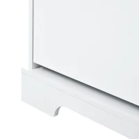 Vinsetto All-in-One Hall Tree with 3 Top Shelves, 2 Flip Shoe Storage Drawers, Storage Bench, and Metal Hanging Hooks, 39.5" L x 18" W x 71" H, White(m-11)