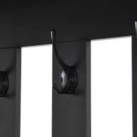 Contemporary Hall Tree with Cushioned Storage Bench, Multifunctional Coat Rack Stand, with Pegboard and 4 Hooks, 39.5" L x 12" W x 71" H, Black(m-12)