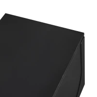 Vinsetto Graceful TV Stand with Arch Cabinets for TVs Up to 78", Minimalist Entertainment Center with Solid Wood Legs and Adjustable Shelves, Black(m-9)