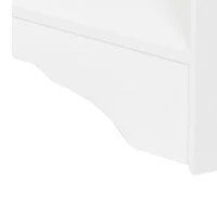 Minimalist Corner Hall Tree with Shoe Bench, 4 Hooks and Adjustable Shelf, Versatile Entryway Coat Rack Stand, 29.5" L x 18" W x 71.5" H, White(m-11)