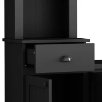 Minimalist Storage TV Stand for TVs Up to 75" with Adjustable Shelves, Entertainment Wall Unit Set for Living Room, 103" L x 15" W x 77" H, Black(m-9)