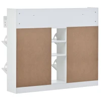 Vinsetto Modern Shoe Cabinet with 4 Flip Drawers, 2-Tier Shoe Storage Organizer, Shoe Rack for Entrance Hallway, 50.5" L x 9.5" W x 42.5" H, White(m-12)