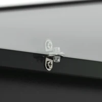 Vinsetto Glass-Top Coffee Table with Open Shelves and Cabinets, Geometric Style, 2-Tier Center Table for Living Room, 45" L x 22" W x 15" H, Black(m-12)