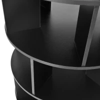 360° Spinning Shoe Cabinet with 5 Grids Per Layer, Adjustable 7-Tier Rotating Shoe Rack Tower, for Living Room, 23.5" L x 23.5" W x 65" H, Black(m-9)