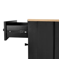 Modern Slim Shoe Cabinet Set with 4 Flip Drawers, Wood Grain Pattern Top, Adjustable Panels, Shoe Rack for Hallway, Black(m-10)