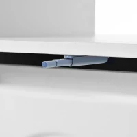 Vinsetto Coffee Table with Cloud Top, 2 Brake Wheels, Drawer, and Large Storage, 39.5" L x 23.5" W x 17.5" H, White(m-9)