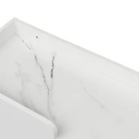 Vinsetto Sleek Design TV Stand with Fluted Glass, Faux Marble Top, Gold Frame Base, Fits TVs Up to 70", 63.5" L x 12.5" W x 19" H, White(m-10)